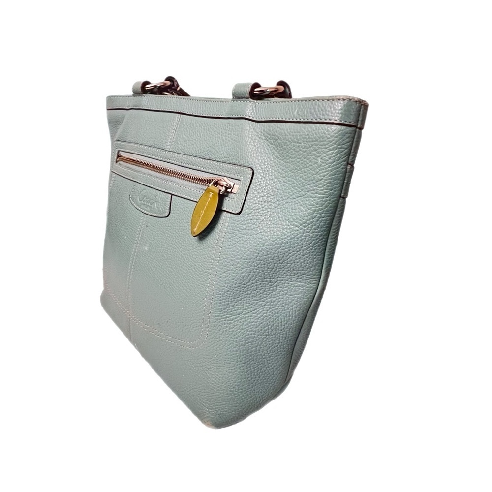 COACH (F14683) “Penelope” Sea Green Pebbled Leather Lunch Tote Bag - Picture 3 of 8